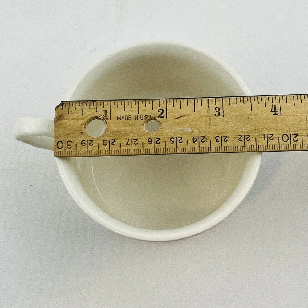 Mikasa English Countryside Flat Cup & Saucer Set White Stoneware Embossed Fruit‎